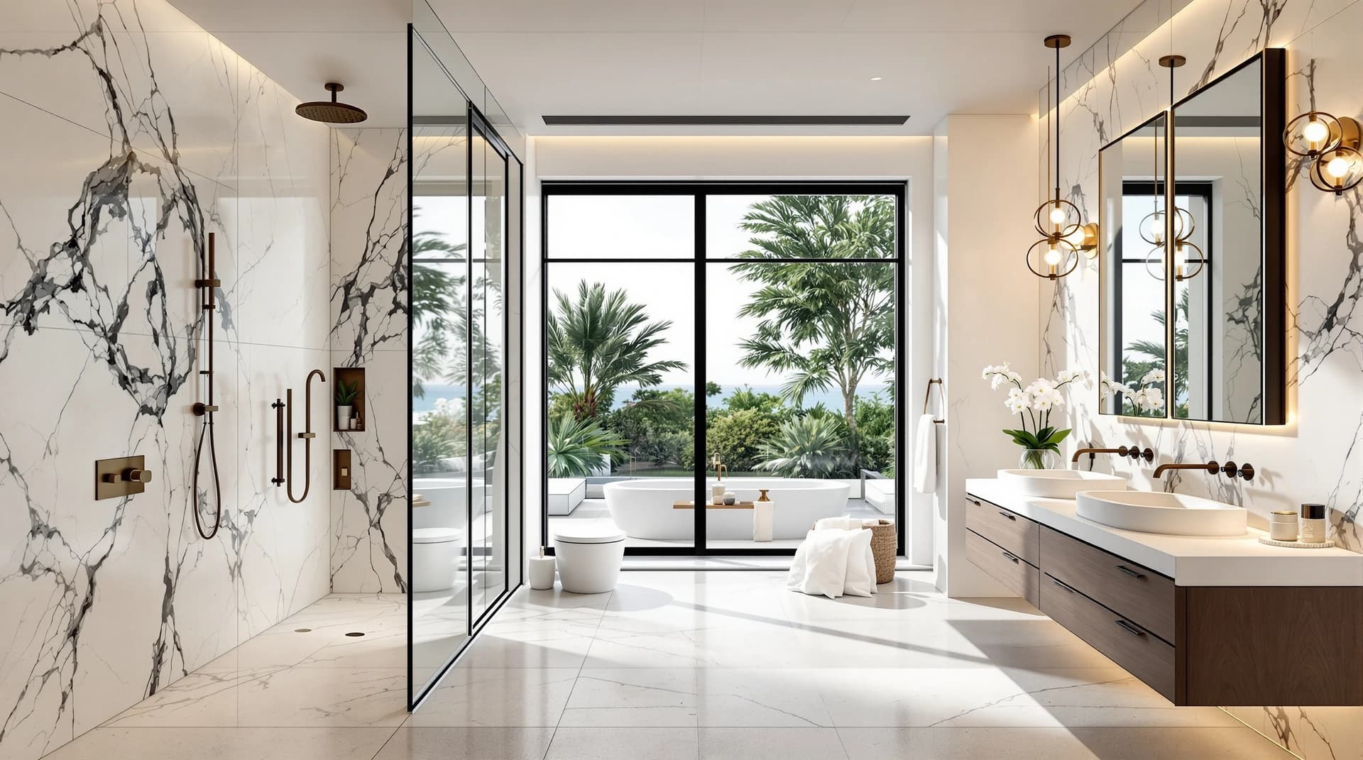 Modern bathroom remodel in South Florida