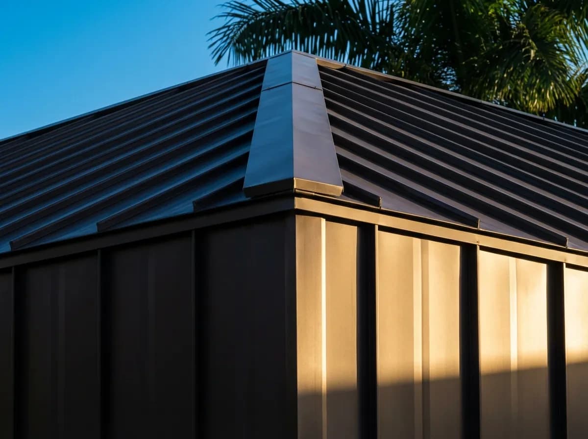 Metal roofing installation in Doral