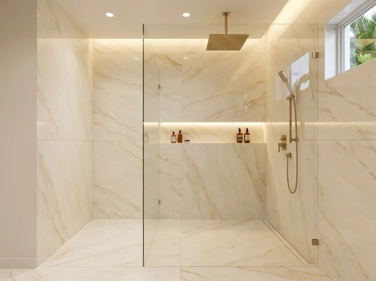 Walk-in shower remodel in Miami Beach