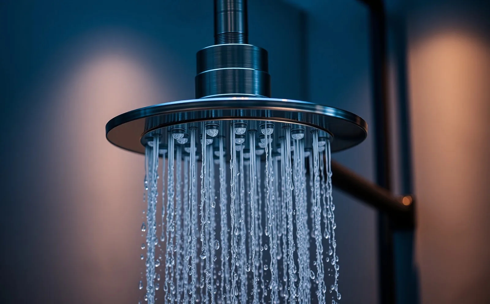 Large-format tile, a recessed niche, and a ceiling rainfall head — Haven's walk-in shower installations are designed to complement the refined interiors found throughout Coral Gables. Haven bathrooms in Coral Gables, FL — frameless glass shower door installed with brushed nickel hardware