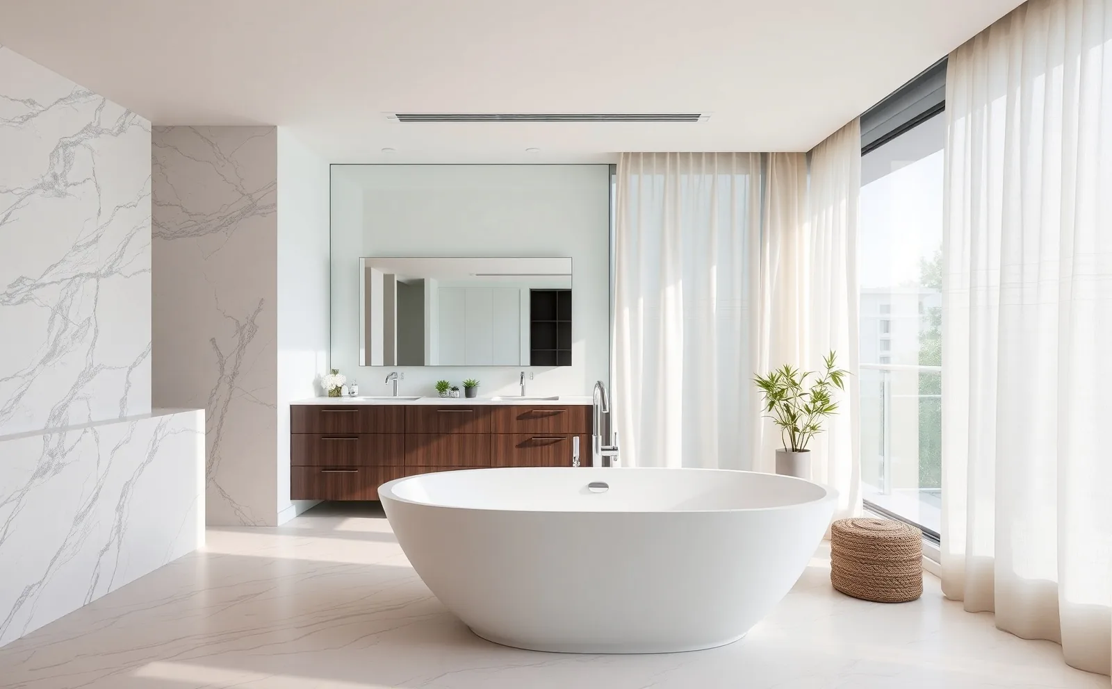 Close-up of a Haven-installed frameless glass panel and stainless linear drain — the combination that defines the modern curbless shower aesthetic popular in North Miami's renovated mid-century homes. Bathroom Remodeling in North Miami, FL — mid 2 photo by Haven in North Miami, FL