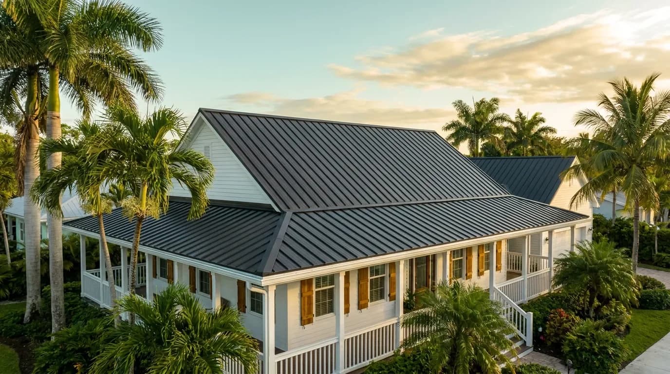 Haven roofing in Miami, FL — completed hurricane-rated roof with clean ridge line and proper ventilation