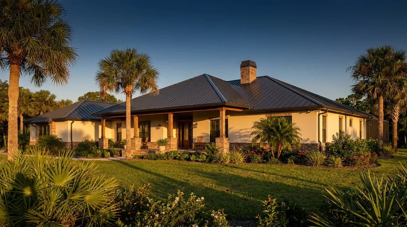 Haven roofing in Miami, FL — completed hurricane-rated roof with clean ridge line and proper ventilation