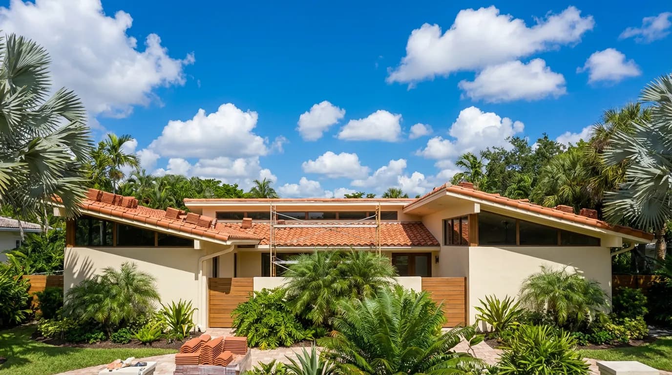 Clay tile install — Coral Gables historic district Clay tile install — Coral Gables historic district — Haven Bathrooms & Roofing, Miami, FL