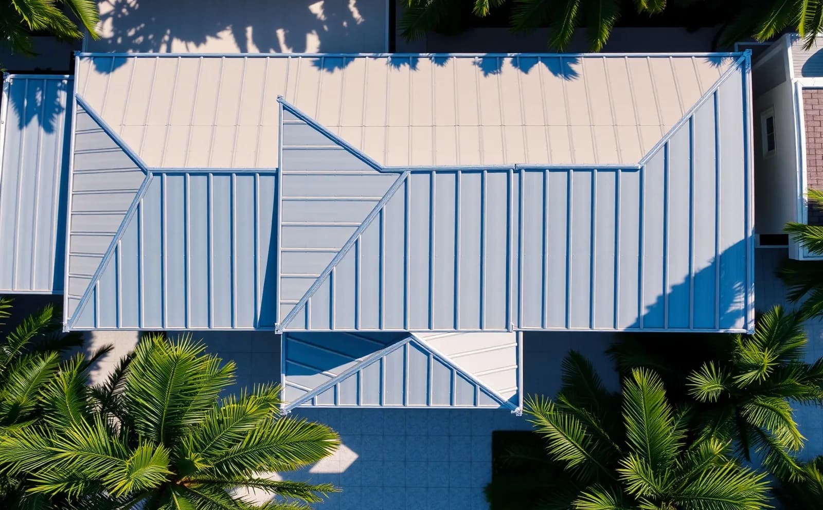 Galvalume standing-seam metal roof with Kynar coating in Aventura Haven roofing project in Aventura, FL — underlayment and flashing installation detail