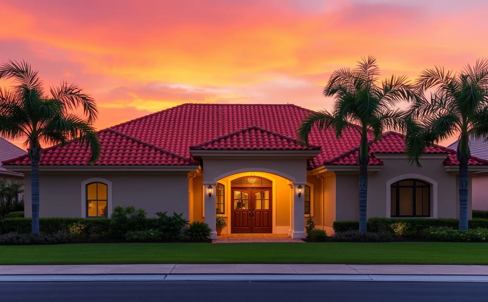 Haven's in-house crew strips a Kendall roof to bare decking — the only way to properly inspect for hidden damage before installing new HVHZ-rated materials. Haven roofing project in Kendall, FL — completed roof with clean ridge caps and proper drip edge