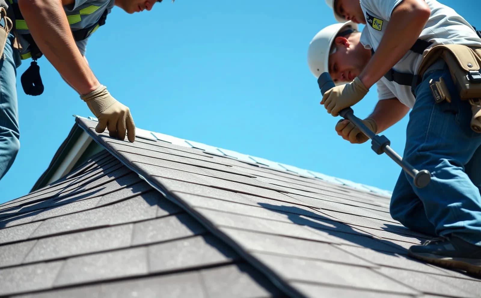 A Haven crew performs a full tear-off and HVHZ-compliant re-roof on a Miami Beach residential property — salt-air-rated materials, fully permitted. Roofing Services in Miami Beach, FL — mid 1 photo by Haven in Miami Beach, FL