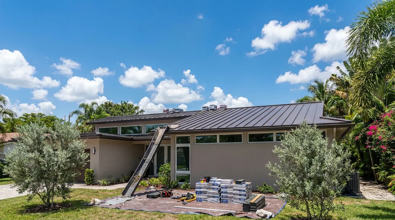 NOA-approved barrel tile installation in Miami A Haven crew completing a full tear-off and HVHZ-compliant roof replacement on a Miami-Dade residential property — Haven B...