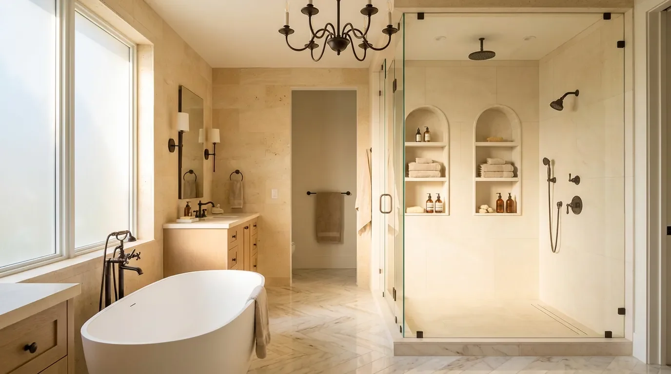 Shower niche versus built-in shelf comparison