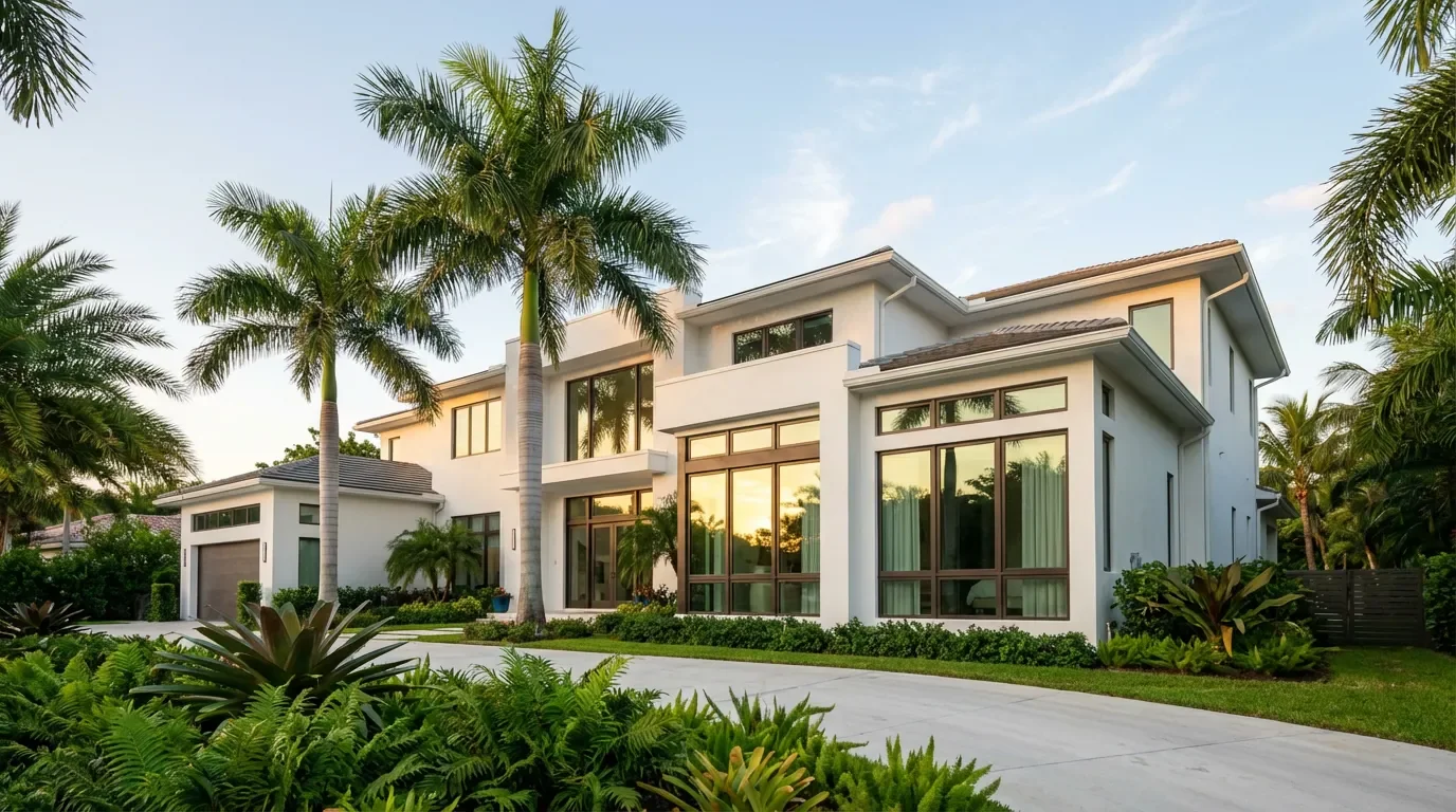South Florida home with impact windows