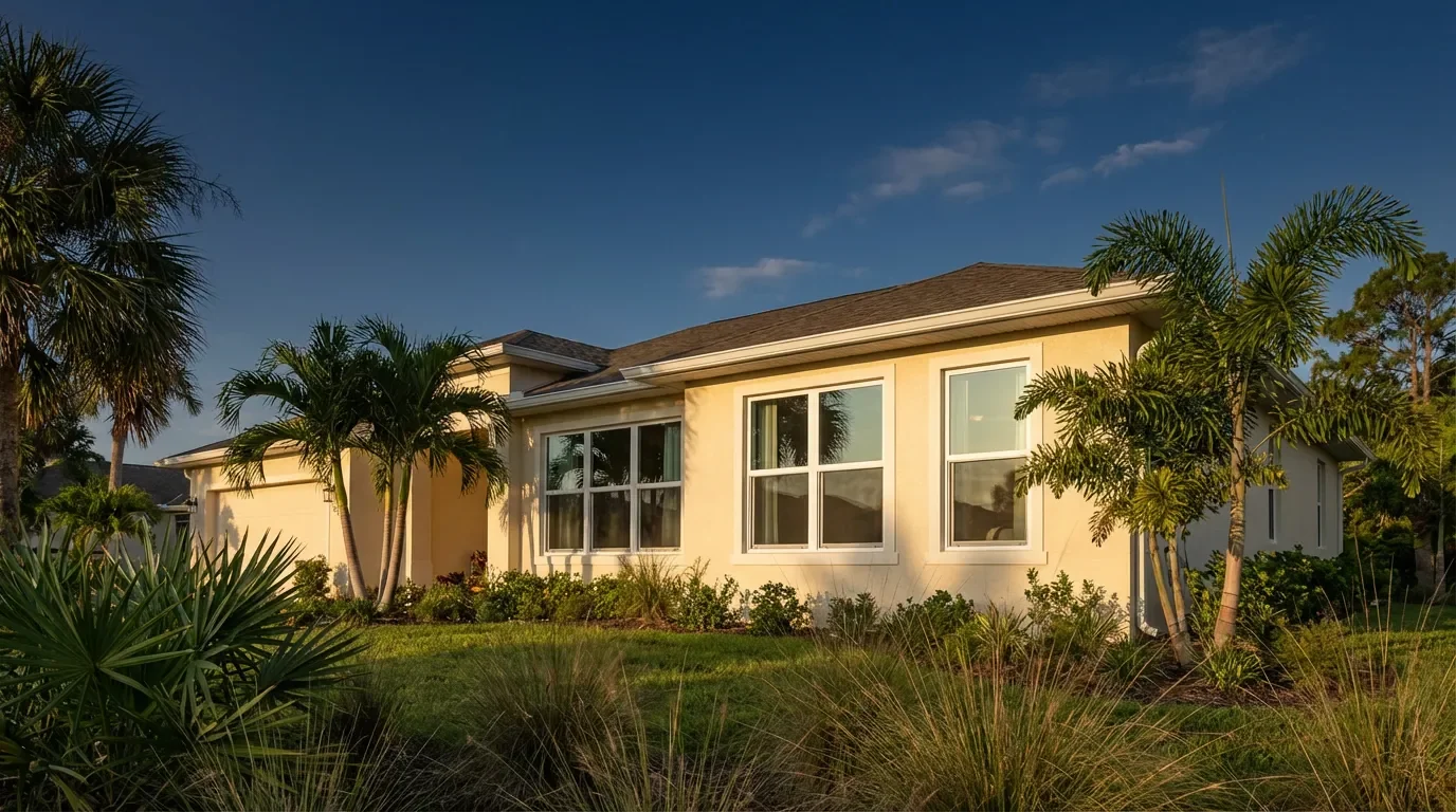 South Florida home with impact windows
